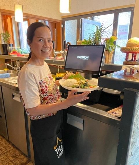 The POS 7 POS system in the Pad Thai snack bar in Hürth (Photo by: Radtke)